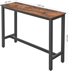 Bartisch Braun - Holzwerkstoff - 40 x 100 x 120 cm