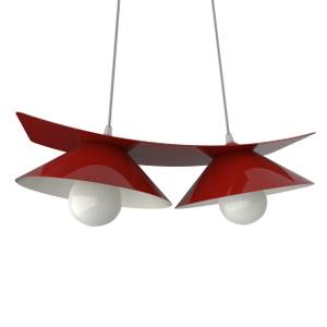 Suspension Miller Rouge - Blanc - Métal - 50 x 16 x 50 cm