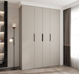 Armoire à portes battantes Como 4 Beige - Noir - 170 x 50 cm