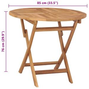 Table de salle à manger Marron - Bois massif - Bois/Imitation - 85 x 76 x 85 cm