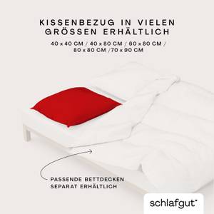 Kissenbezug Woven Satin Rot - 70 x 4 x 90 cm