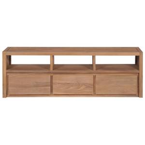 Meuble tv 246950 Marron - Bois massif - Bois/Imitation - 120 x 40 x 30 cm