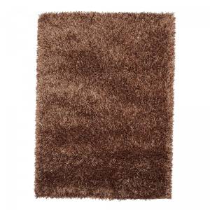 Tapis shaggy MORAVA Marron - Textile - 140 x 1 x 200 cm