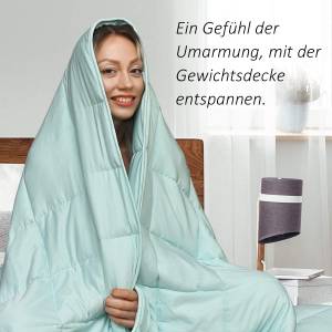 Gewichtsdecke kühl Therapiedecke Grün - Textil - 152 x 1 x 104 cm