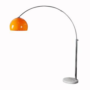 Bogenlampe LOUNGE DEAL Orange - Silber - Metall - Kunststoff - Stein - 150 x 175 x 40 cm