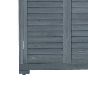 Gartenschrank 845-247GY Grau - Massivholz - 47 x 160 x 87 cm