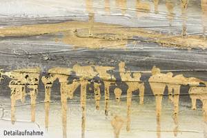 Acrylbild handgemalt Schätze des Seins Beige - Gold - Massivholz - Textil - Holz teilmassiv - 75 x 100 x 4 cm