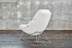 Fauteuil relax AVON Tissu Blanc crème