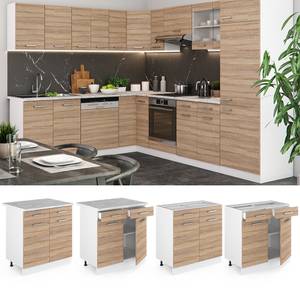 Küchenschrank mit Schublade R-Line 29726 Braun - Weiß