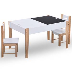 Kindermöbel-Set Weiß - Holzwerkstoff - Massivholz - 60 x 51 x 90 cm