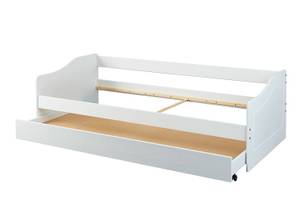 Schlafsofa mit Ausziehbett Weiß - Holz teilmassiv - 62 x 97 x 208 cm