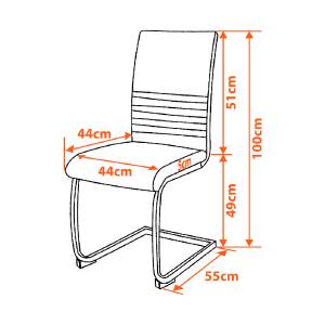 Freischwinger BURANO 4er Set Grau