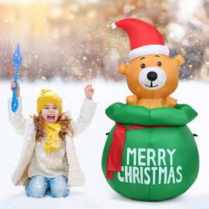 150cm Aufblasbarer Weihnachten Bär Kunststoff - 70 x 150 x 70 cm