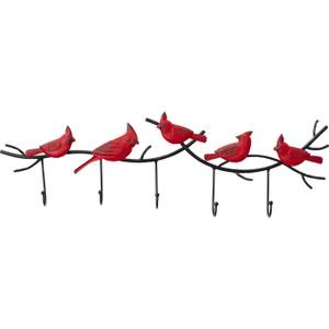 Portemanteau mural Cardinalis Rouge - Métal - 72 x 22 x 5 cm