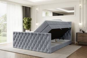 Boxspringbett VILA-1-Z KING Hellgrau - Breite: 120 cm