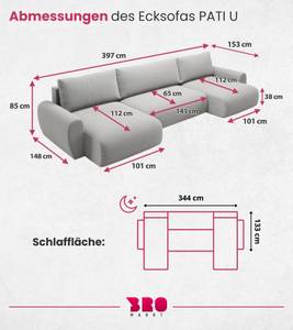 Ecksofa PATI U Himmelblau