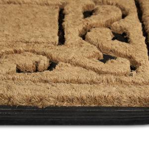 Paillasson fibres de coco naturelles éco Noir - Marron - Fibres naturelles - Matière plastique - 75 x 2 x 45 cm