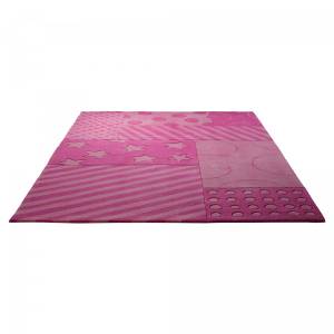 Tapis enfant STATRIPE Rose foncé - Textile - 70 x 10 x 140 cm