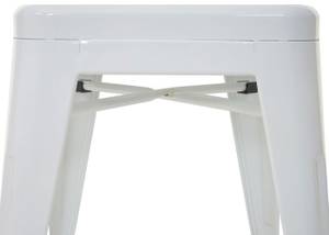 Hocker A73 Metall (6er-Set) Reinweiß