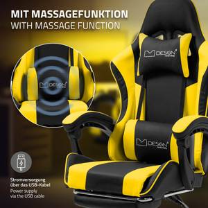 Gaming Stuhl mit Massagefunktion Schwarz - Gelb