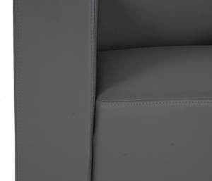3-Sitzer Moncalieri Grau - Kunstleder - 171 x 76 x 72 cm