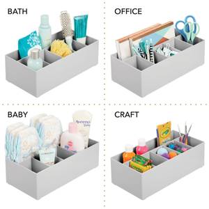 Kosmetik Organizer Grau - Kunststoff - 17 x 11 x 33 cm