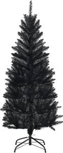 150cm Künstlicher Weihnachtsbaum Schwarz - Kunststoff - 66 x 150 x 66 cm