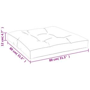 Coussin de palette 3007234-3 Blanc crème - 80 x 80 cm