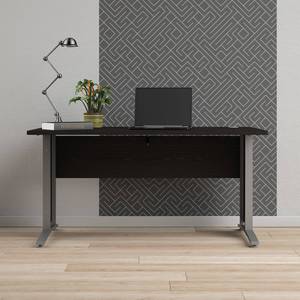 Schreibtisch in schwarzer Holzoptik Schwarz - Holzwerkstoff - 80 x 75 x 150 cm
