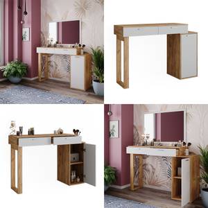 Schreibtisch Regina 49410 Sonoma Eiche Trüffel Dekor - Weiß - 130 x 88 x 40 cm - Holzwerkstoff