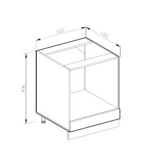 Meuble bas four R-Line style rustique Blanc