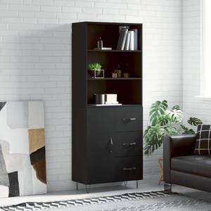 Highboard DE3904 Schwarz - Holzwerkstoff - 34 x 180 x 70 cm