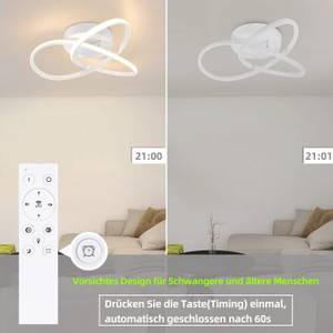 LED Deckenleuchte Möbius Weiß - Durchmesser: 40 cm