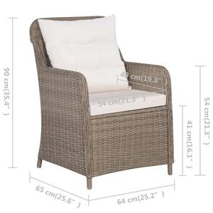 Bistro-Set-k361 ( 3-tlg ) Braun - Massivholz - Höhe: 1 cm