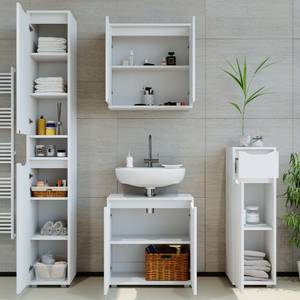 Salle de bain Ruben blanc Blanc - Bois manufacturé - 60 x 62 x 30 cm