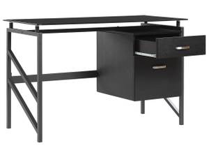 Schreibtisch MORITON Schwarz - Holzwerkstoff - 117 x 76 x 57 cm