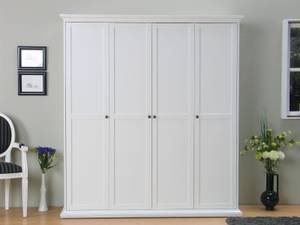 l' armoire Venedig Blanc - En partie en bois massif - 181 x 201 x 60 cm