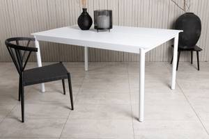 Table à manger Modena Blanc - Métal - 90 x 75 x 150 cm