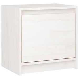 Nachttische 2er Set DE638 Weiß - Massivholz - 40 x 40 x 31 cm