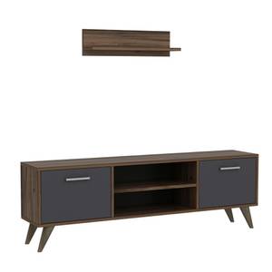 Meuble TV Haderslev à 2 portes Marron - Bois manufacturé - 120 x 45 x 30 cm