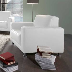 Fauteuil Dallas Cuir synthétique - Blanc