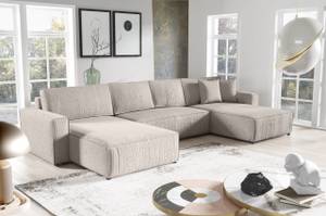 Ecksofa Eckcouch Bento U Form Couch Cremeweiß