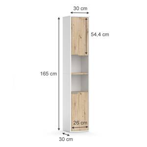 Hochschrank Henri Weiß - Holzwerkstoff - 30 x 164 x 30 cm