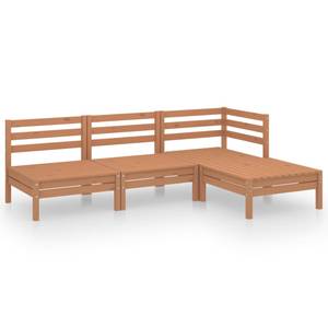 Garten-Lounge-Set (4-teilig) 3010500 Braun - Massivholz - Holzart/Dekor - 64 x 29 x 64 cm