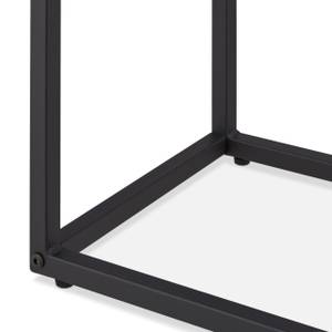 Beistelltisch in C-Form Schwarz - Braun - Holzwerkstoff - Metall - 30 x 60 x 45 cm