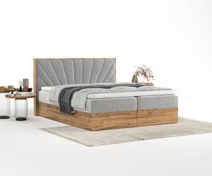 Boxspringbett Asahi Grau - Breite: 140 cm - H4