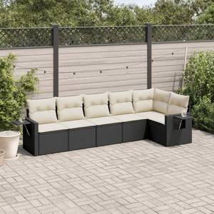 Gartensitzgruppe K4880(6-tlg) Schwarz - Massivholz - 69 x 62 x 62 cm