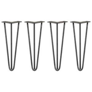 4 x 3 Streben Hairpin-Tischbeine 35.5cm Metall - 1 x 36 x 1 cm