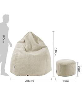 Sitzsack mit Hocker Der Tagträumer Beige