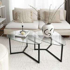 Table basse Dmotoles Noir - Verre - 58 x 40 x 82 cm